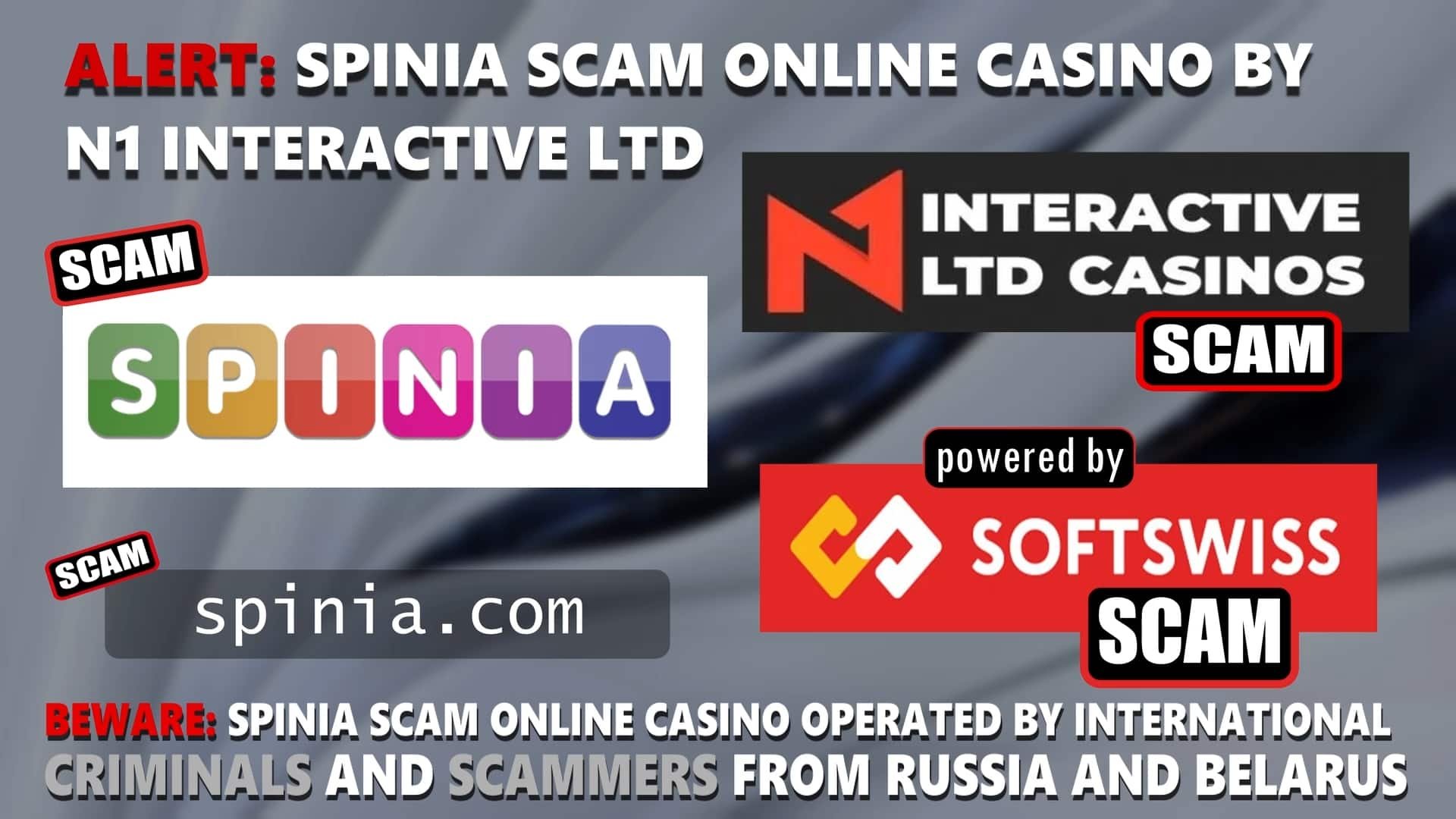 Spinia - softswiss scam - Casino by Softswiss